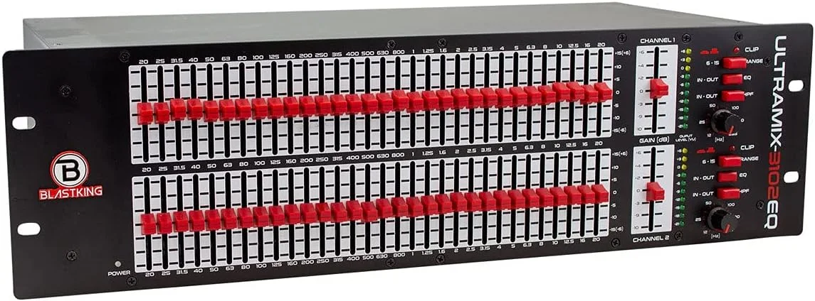 اکولایزر گرافیکی دوگانه 31 باندی BLASTKING مدل ULTRAMIX3102-EQ