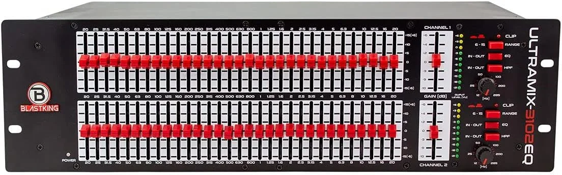اکولایزر گرافیکی دوگانه 31 باندی BLASTKING مدل ULTRAMIX3102-EQ