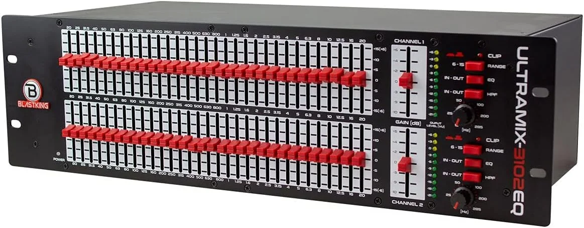 اکولایزر گرافیکی دوگانه 31 باندی BLASTKING مدل ULTRAMIX3102-EQ