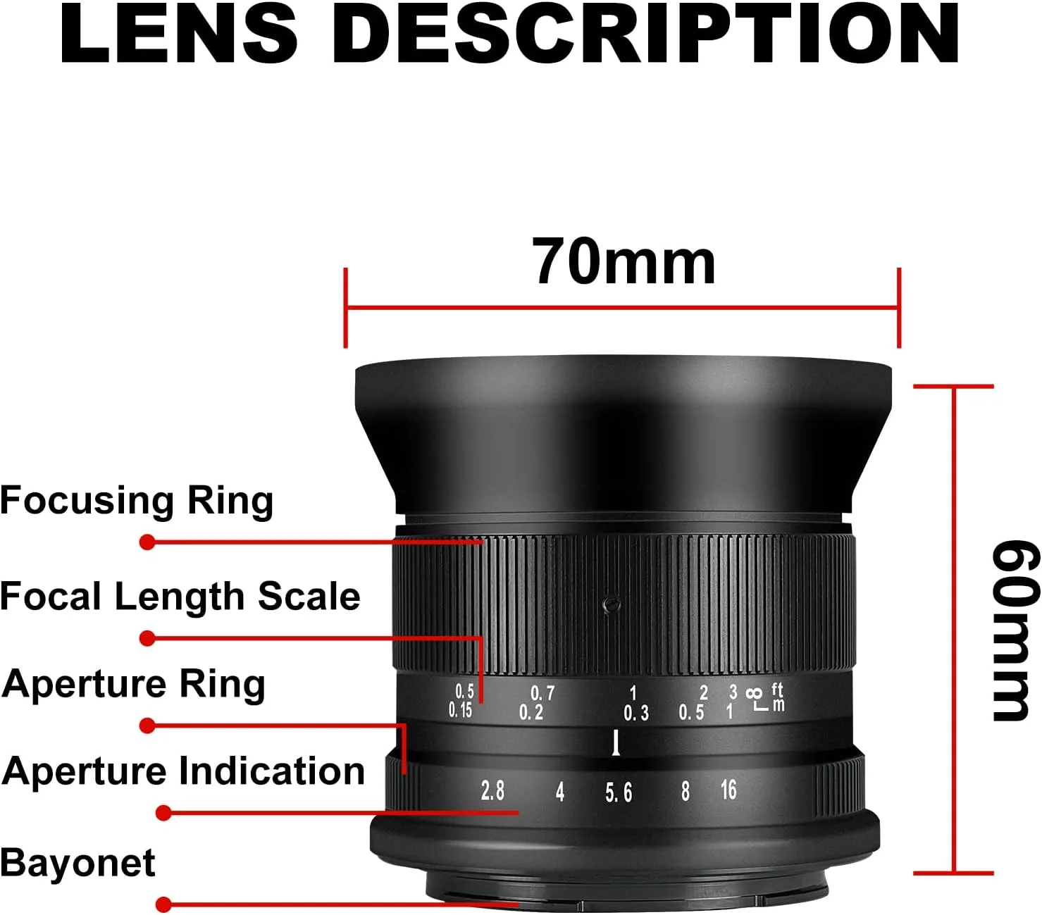 لنز پرایم 12mm F2.8 Mark Ⅱ الترا واید انگل APS-C با فوکوس دستی 7artisans سازگار با دوربین‌های بدون آینه نیکون Z-Mount مدل‌های Z50 Z6 Z7 Z6 II