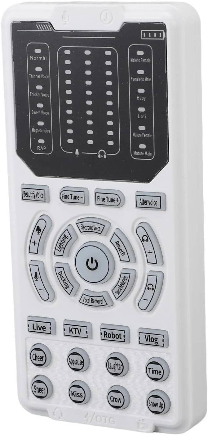 تغییر دهنده صدای قابل حمل Bewinner با 16 حالت صدا و تنظیم 10 سطحی، مبدل جلوه های صوتی Plug & Play برای بازی، استریم، چت، سازگار با کامپیوتر، اندروید تغییر دهنده صدای قابل حمل Bewinner با 16 حالت صدا و تنظیم 10 سطحی، مبدل جلوه های صوتی Plug & Play برای بازی، استریم، چت، سازگار با کامپیوتر، اندروید