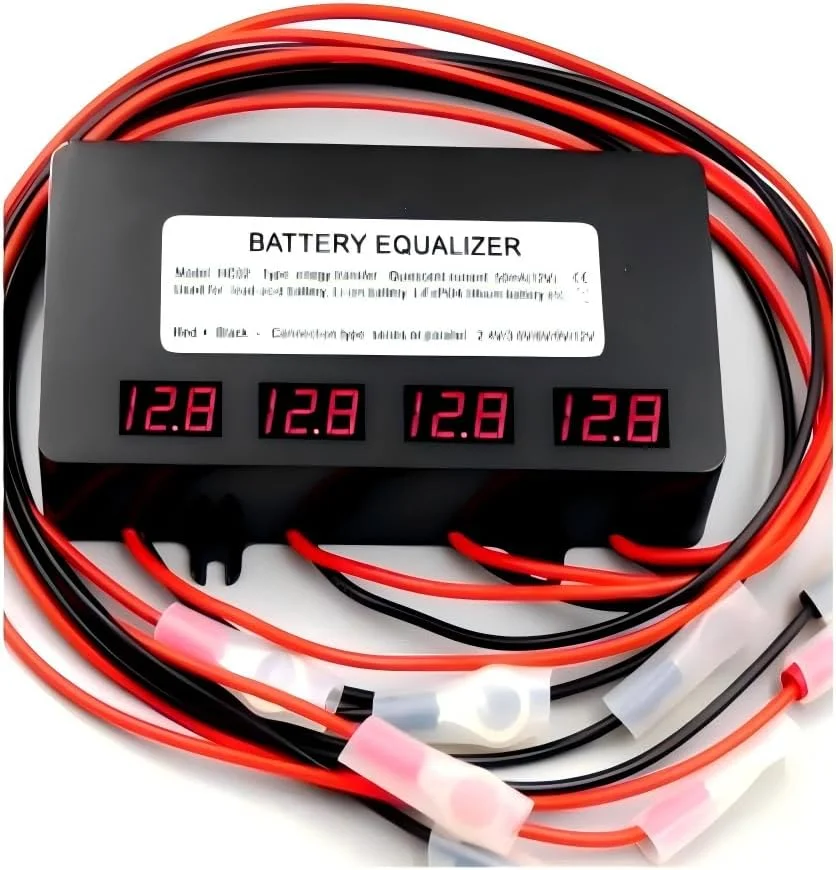 متعادل کننده باتری HC02 برای 4 عدد باتری 12 ولت، تنظیم کننده فعال ولتاژ باتری های اسیدی، لیتیوم یونی و فسفات آهن