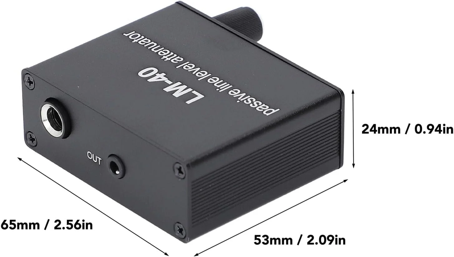 تضعیف کننده صدا پسیو با کابل خروجی 3.5 میلی متری، کنترل حجم صدای قابل تنظیم