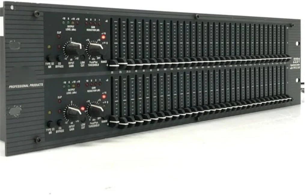 اکولایزر گرافیکی 31 باندی دو کاناله مدل 2231 مناسب تجهیزات DJ، اکولایزر صوتی 2231 برای کارائوکه و اجرای صدا اکولایزر گرافیکی 31 باندی دو کاناله مدل 2231 مناسب تجهیزات DJ، اکولایزر صوتی 2231 برای کارائوکه و اجرای صدا
