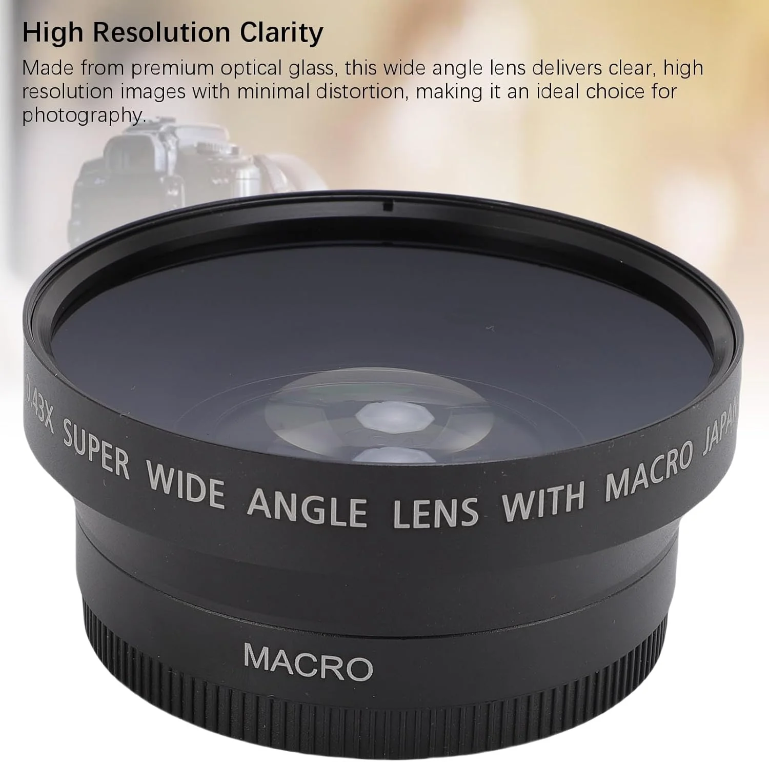 لنز ماکرو زاویه باز، 67 میلیمتری 0.43X ماکرو، لنز اضافی 2 در 1 برای عکاسی دوربین لنز ماکرو زاویه باز، 67 میلیمتری 0.43X ماکرو، لنز اضافی 2 در 1 برای عکاسی دوربین