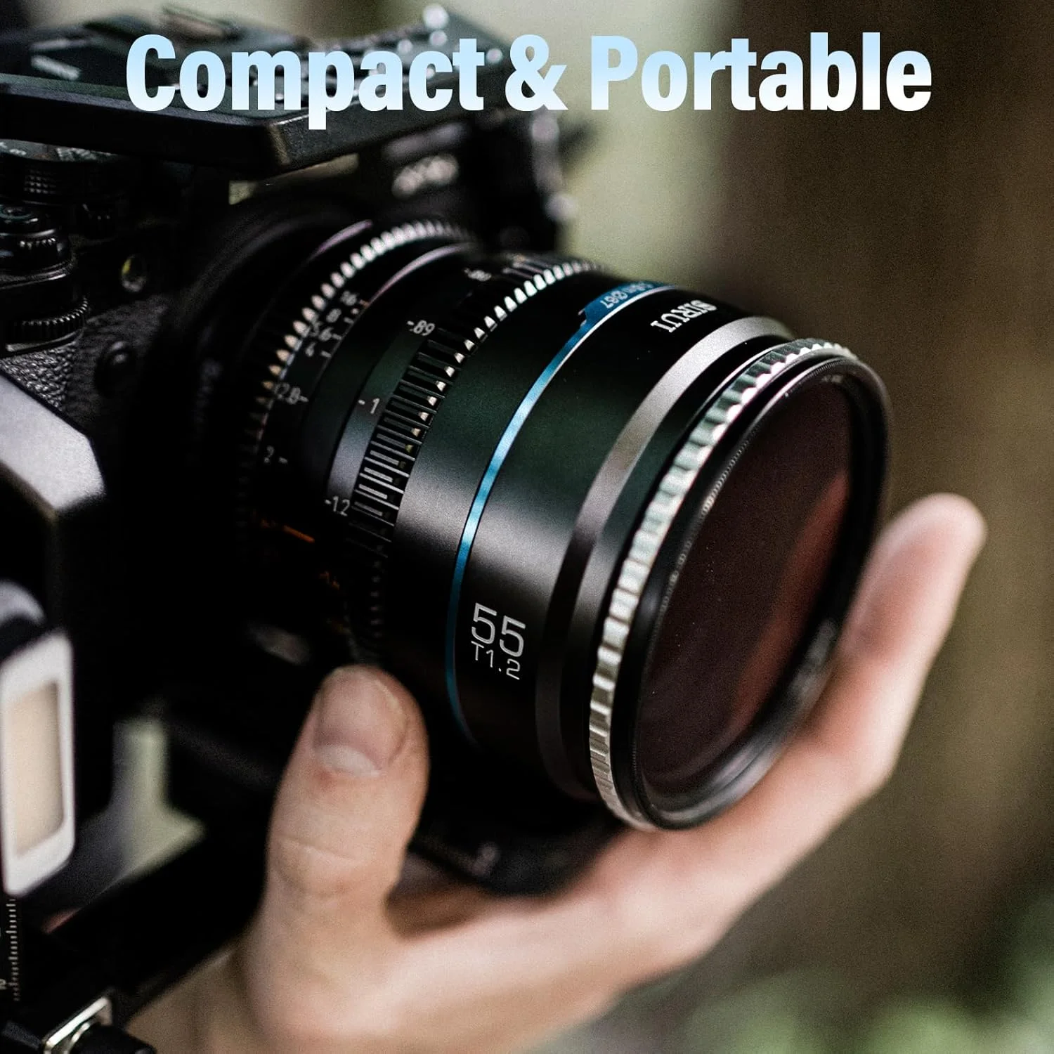 لنز سینمایی 55 میلیمتری SIRUI Night Walker با دهانه باز T1.2 و فوکوس دستی، مناسب برای دوربینهای E Mount مانند FX30, ZVE-10, A6500, A6600 (مدل MS55E-B، مشکی) لنز سینمایی 55 میلیمتری SIRUI Night Walker با دهانه باز T1.2 و فوکوس دستی، مناسب برای دوربینهای E Mount مانند FX30, ZVE-10, A6500, A6600 (مدل MS55E-B، مشکی)