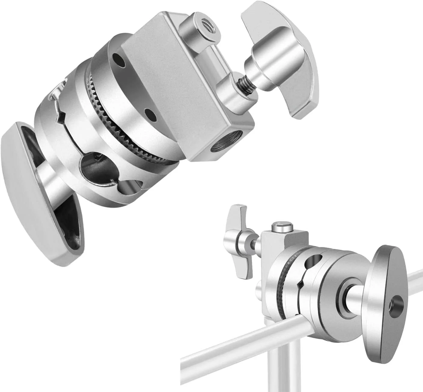 نگهدارنده سر گردان چند منظوره 2.5 اینچی با آداپتور نصب فولادی برای پایه نور، بازوی بوم و سایر تجهیزات عکاسی