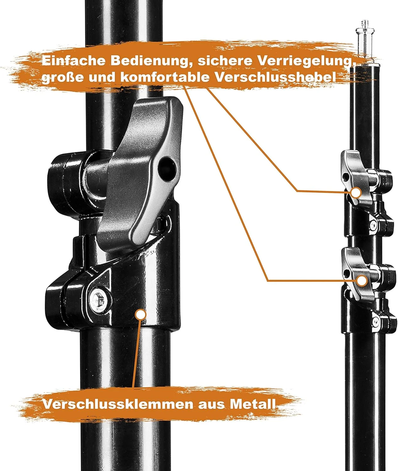 مجموعه ۳ عددی پایه نور والیمکس پرو WT-806 (دارای سیستم فنری میرایی، حداکثر ارتفاع ۲۵۶ سانتی متر، ظرفیت بارگیری ۶ کیلوگرم، قابل تنظیم، ساخته شده از آلومینیوم، برای عکاسی استودیویی موبایل سافت باکس رفلکتور بوم) به همراه کیف