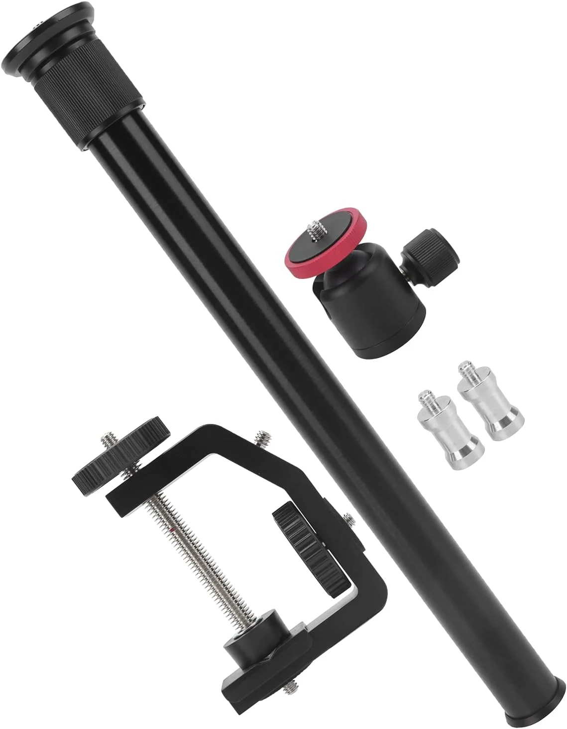 پایه رومیزی، نگهدارنده گیره C قابل تنظیم، پایه نور رومیزی با سر توپی، برای پخش زنده ویدئو و عکاسی (مناسب برای همه)