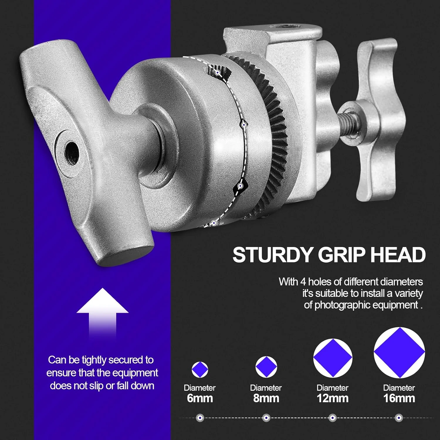 آداپتور نگهدارنده سر گردان 2.5 اینچی WELLMAKING، گیره چند منظوره برای پایه نور، بازوی بوم و سایر تجهیزات عکاسی با مانت های 1/2، 1/4، 3/8، 5/8 اینچی آداپتور نگهدارنده سر گردان 2.5 اینچی WELLMAKING، گیره چند منظوره برای پایه نور، بازوی بوم و سایر تجهیزات عکاسی با مانت های 1/2، 1/4، 3/8، 5/8 اینچی