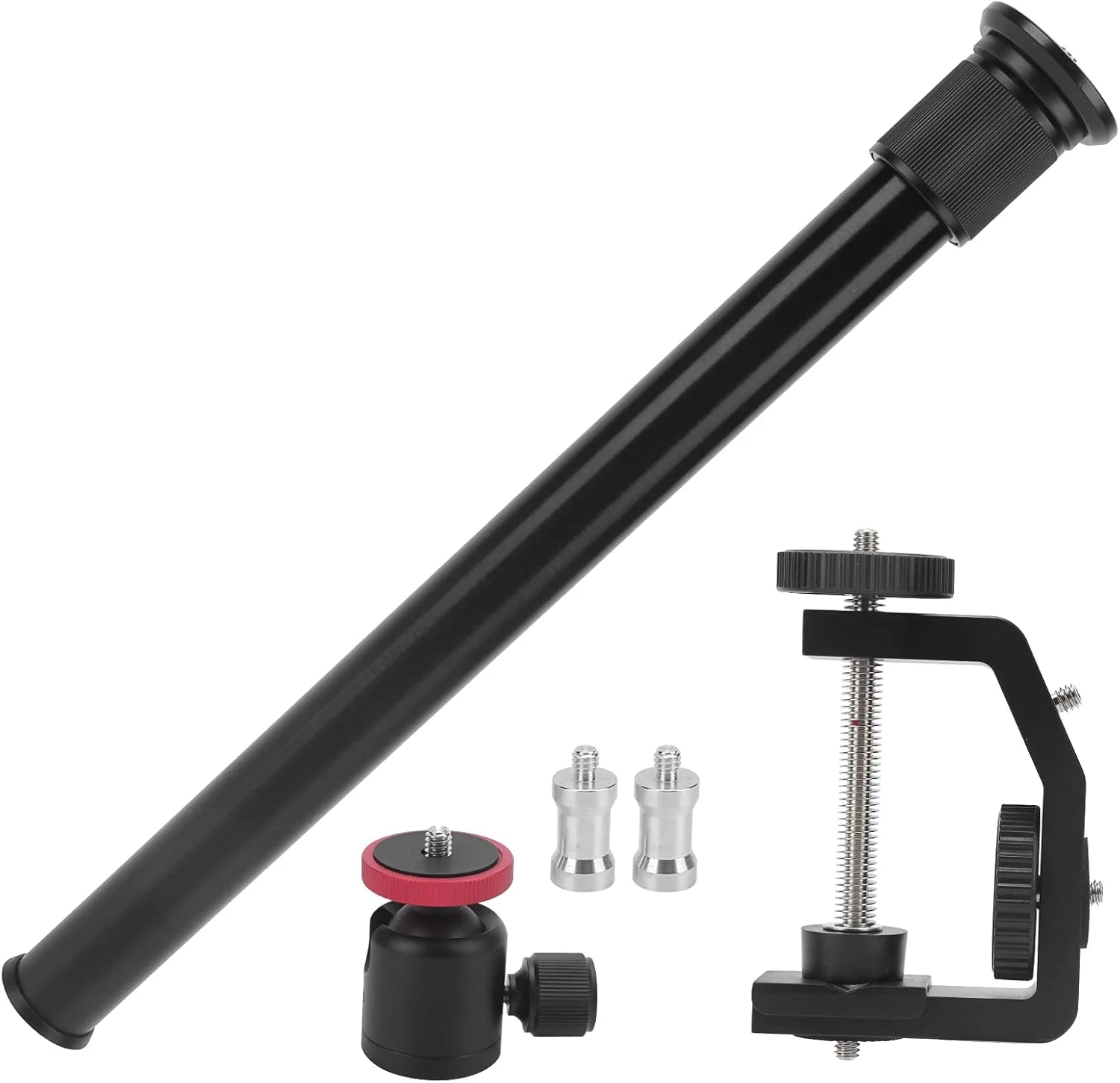 پایه رومیزی، نگهدارنده گیره C قابل تنظیم، پایه نور رومیزی با سر توپی، برای پخش زنده ویدئو و عکاسی (مناسب برای همه)