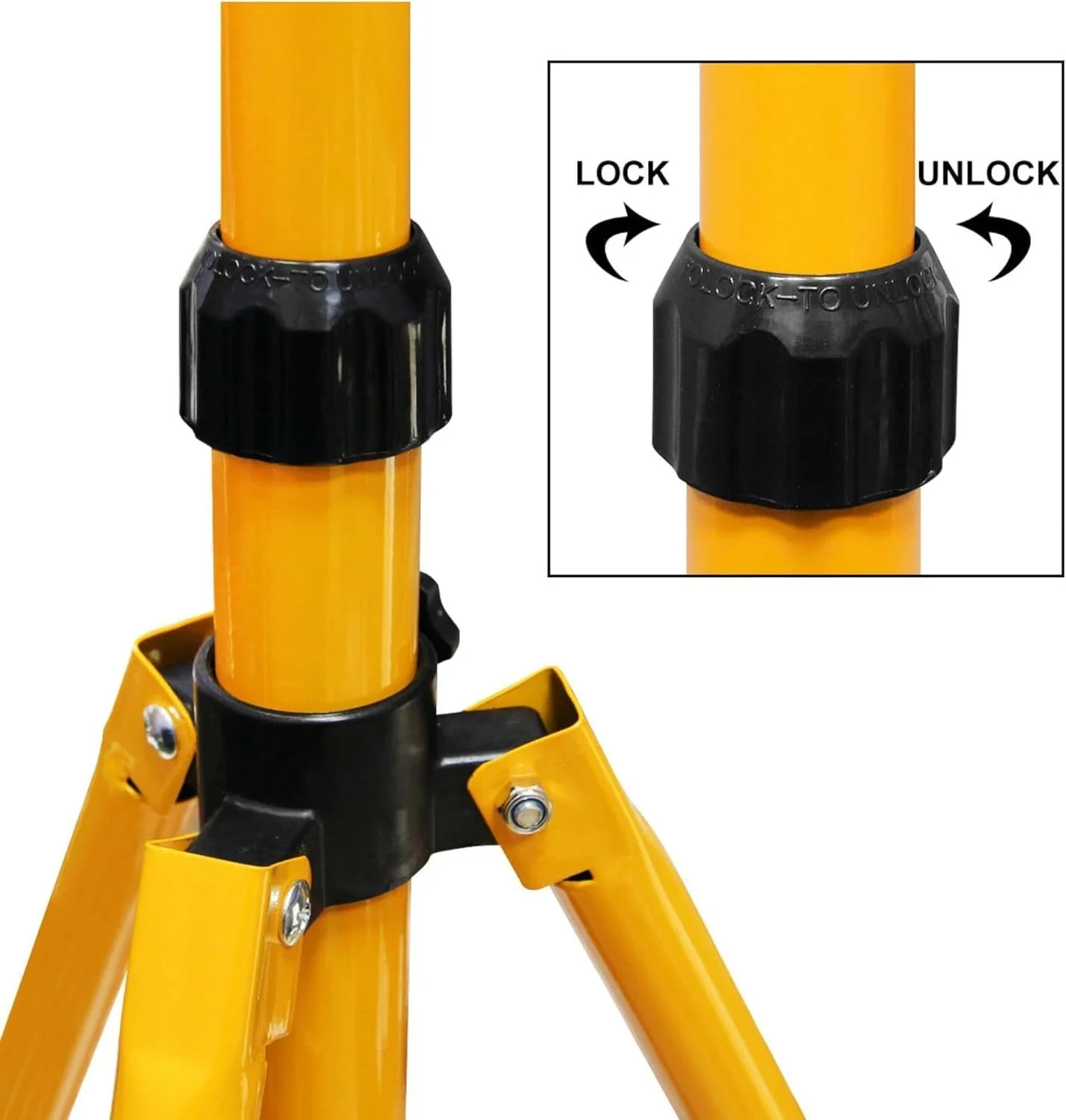 پایه سه پایه چراغ نورافکن قابل تنظیم - پایه چراغ کار سنگین برای کمپینگ، ساخت و ساز، مکان های اضطراری - نصب تک و دوبل لامپ موجود است