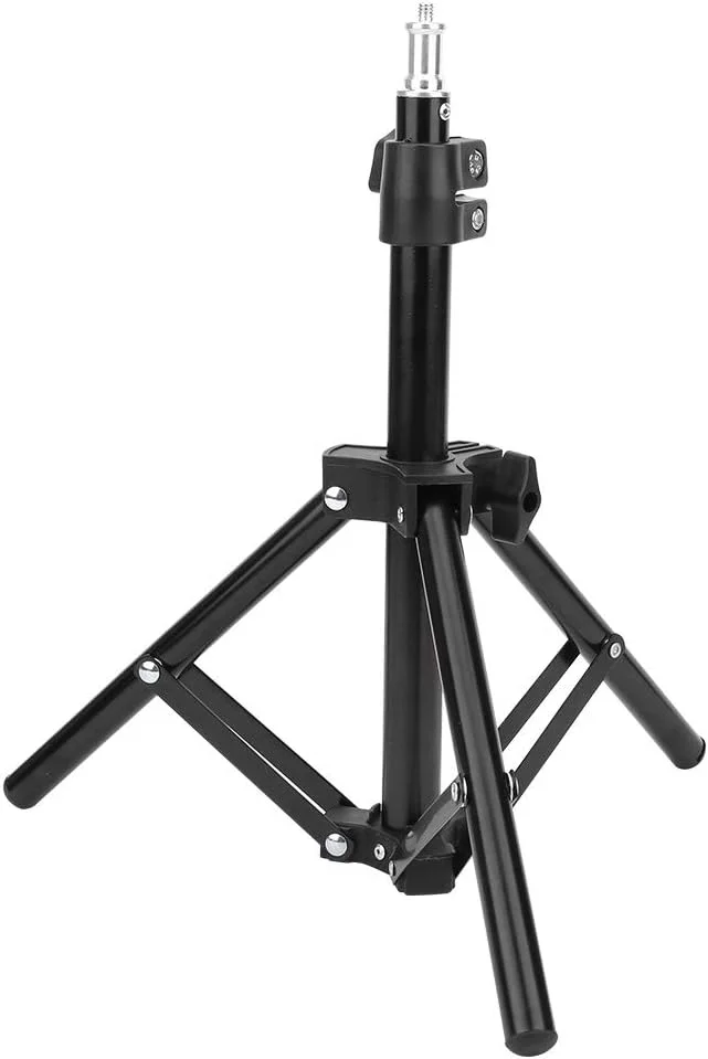 پایه فلزی سلفی ضد لغزش، تنظیم ارتفاع آسان، حداکثر وزن قابل تحمل 2 کیلوگرم برای سافت باکس های استودیویی