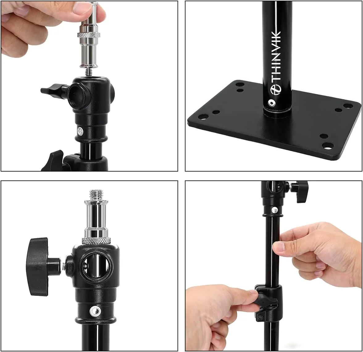 پایه بوم بازویی دیواری دوربین Thinvik با مانت 1/4 و 3/8 برای نصب عمودی یا افقی