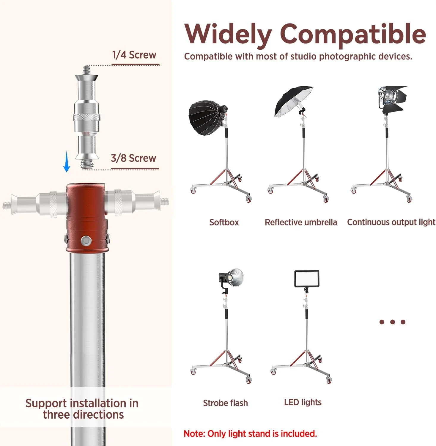 پایه نور سنگین تیکرز برای عکاسی: حداکثر تحمل وزن 30 کیلوگرم - LS12 با ارتفاع 3.15 متر، سه پایه استیل ضد زنگ قابل تنظیم با پیچ جهانی 1/4 اینچ به 3/8 اینچ، به همراه کیف حمل برای سافت باکس و استروب پایه نور سنگین تیکرز برای عکاسی: حداکثر تحمل وزن 30 کیلوگرم - LS12 با ارتفاع 3.15 متر، سه پایه استیل ضد زنگ قابل تنظیم با پیچ جهانی 1/4 اینچ به 3/8 اینچ، به همراه کیف حمل برای سافت باکس و استروب