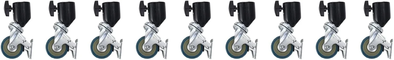 9 عدد چرخ جهانی 22 میلی متری استودیوی عکس، قرقره سه پایه سنگین برای پایه های نور/بازوی استودیو