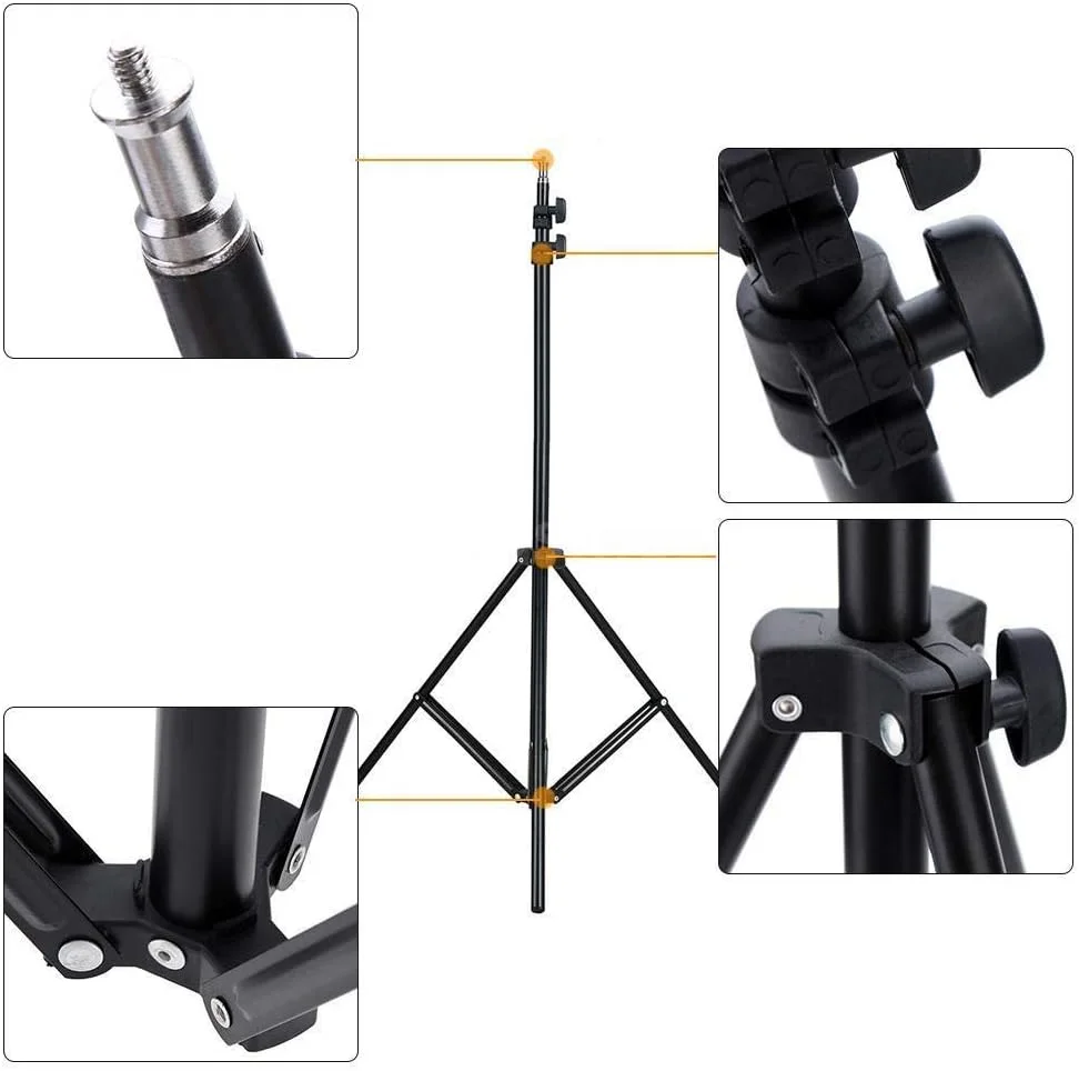 پایه نور استودیویی سافت باکس، آلومینیومی، 2 متری، 4K8F