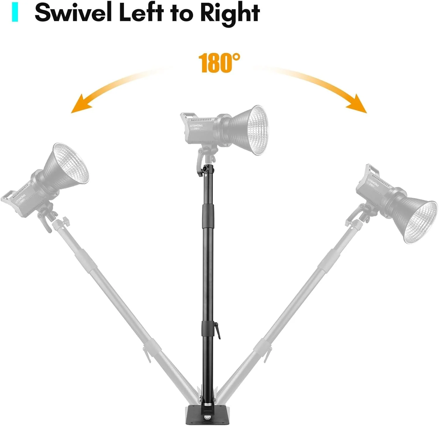 پایه نور دیواری مثلثی مستحکم سیکسران با بازوی چرخان 180 درجه، ظرفیت بار 5 کیلوگرم، طول 130 سانتی متر، سازگار با فلاش استودیویی و موارد دیگر (طول 102 سانتی متر - 180 سانتی متر) پایه نور دیواری مثلثی مستحکم سیکسران با بازوی چرخان 180 درجه، ظرفیت بار 5 کیلوگرم، طول 130 سانتی متر، سازگار با فلاش استودیویی و موارد دیگر (طول 102 سانتی متر - 180 سانتی متر)