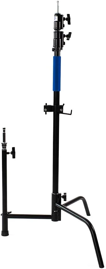 پایه C استیل ضد زنگ با روکش مشکی 40 اینچی به همراه بازوی گیره