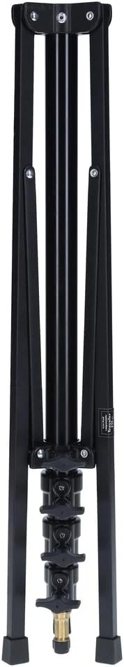 پایه فلاش سفری رولی پرو 215 سانتی‌متر - پایه فلاش آلومینیومی برای فلاش‌های حرفه‌ای - ایده‌آل برای عکاسی در فضای باز و مسافرتی - ارتفاع قابل تنظیم بین 57-215 سانتی‌متر - مشکی