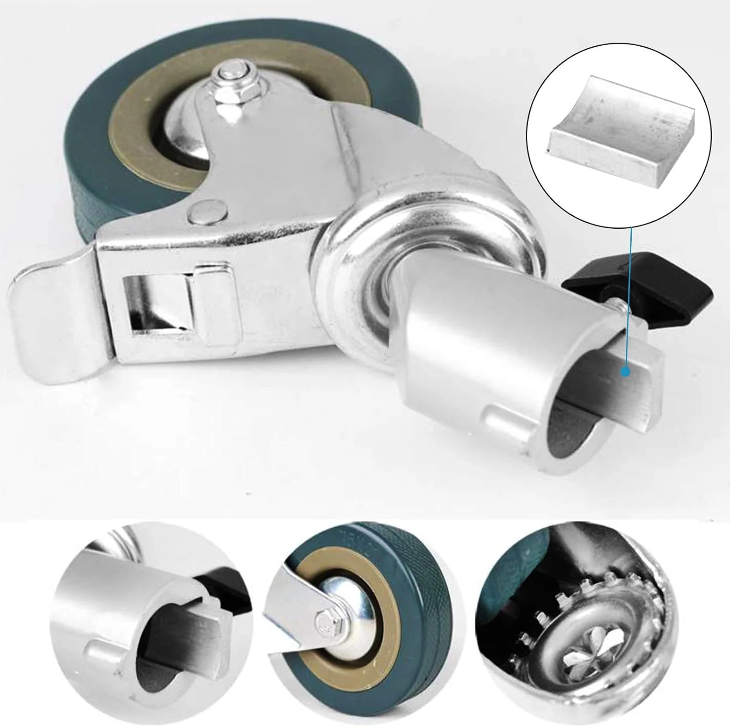 چرخ های گردان سه تایی استودیو برای پایه های نور و بوم با قطر پایه فقط 22 میلی متر