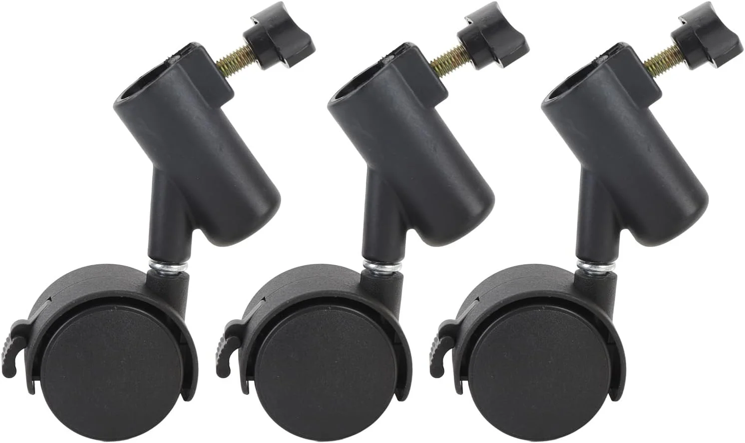 ست چرخ های حرفه ای پایه نور، 3 عدد چرخ 16 میلی متری با قابلیت چرخش 360 درجه به همراه ترمز پایی، مناسب برای استودیو، عکاسی و فیلمبرداری