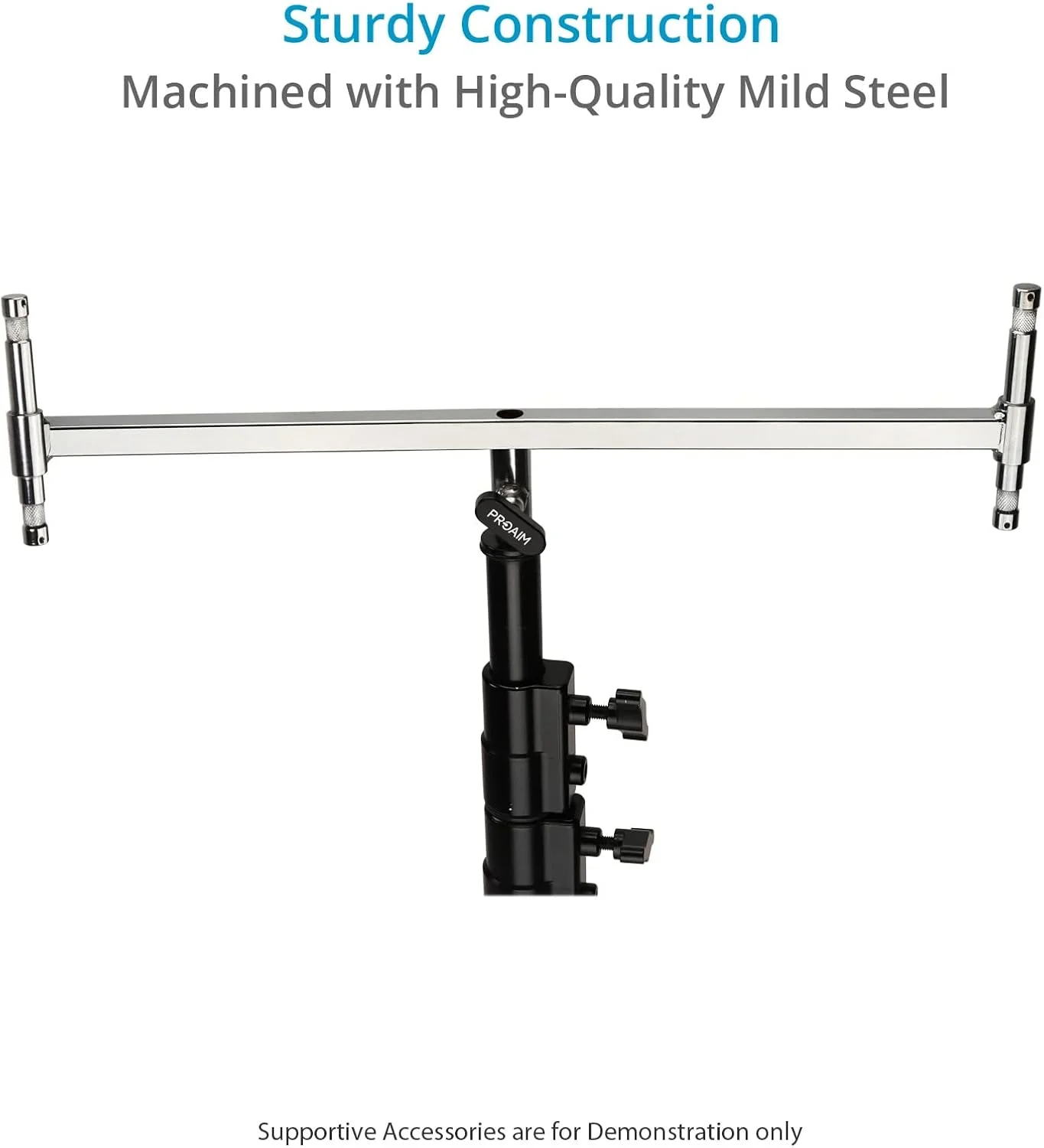 سر دوتایی PROAIM 5/8" - به سرعت چندین نور و لوازم جانبی خود را بر روی یک پایه C نصب کنید | حداکثر چهار نور و لوازم جانبی را روی یک پایه نور پین کودک نصب کنید (P-LNKB-DH)