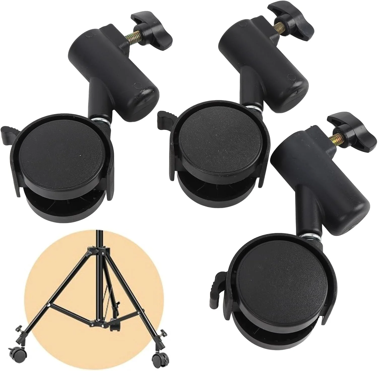 چرخ های پایه نور با قابلیت چرخش 360 درجه، حرکت بی صدا، مناسب برای عکاسی زنده، ساخته شده از مواد PP