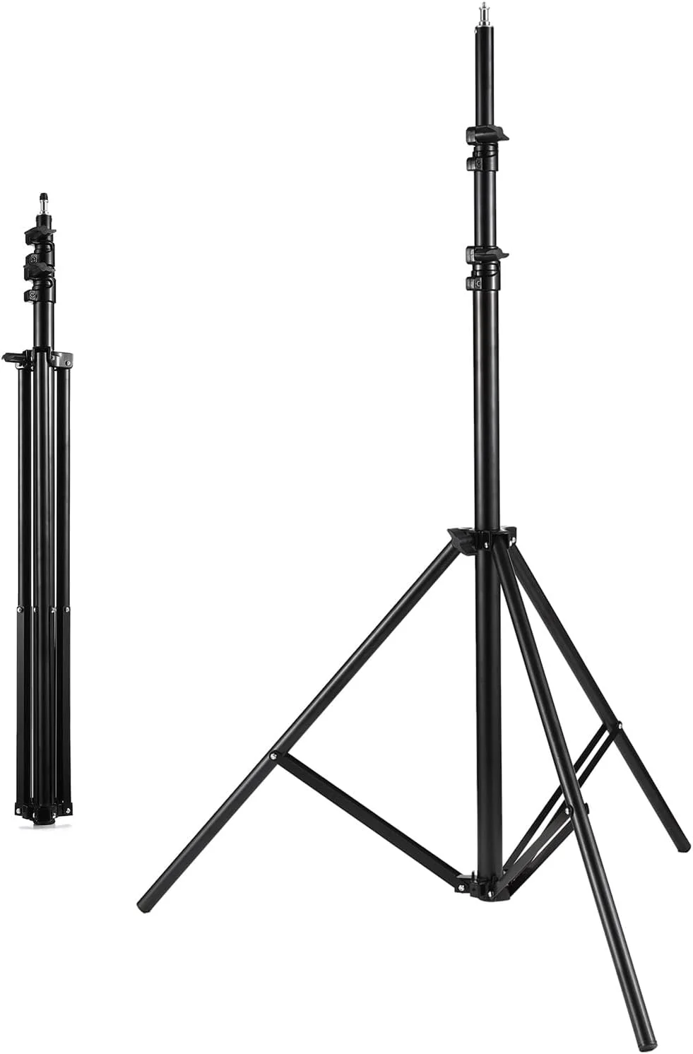 پایه نور عکاسی فلزی سنگین با پیچ 1/4 اینچی، حداکثر ارتفاع 280 سانتی متر، مناسب برای سافت باکس استودیویی، مونو لایت و فلاش ویدئویی