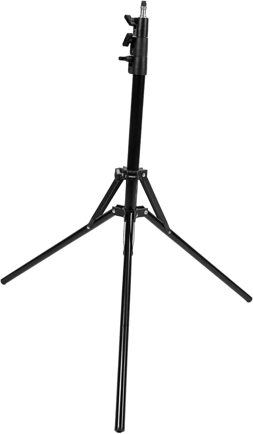 پایه سه پایه عکاسی، پایه نور 2 متری سنگین، ارتفاع قابل تنظیم، پایه سه پایه قابل حمل برای عکس و فیلم برای فلاش LED، سافت باکس، چتر، نور استروب، دوربین