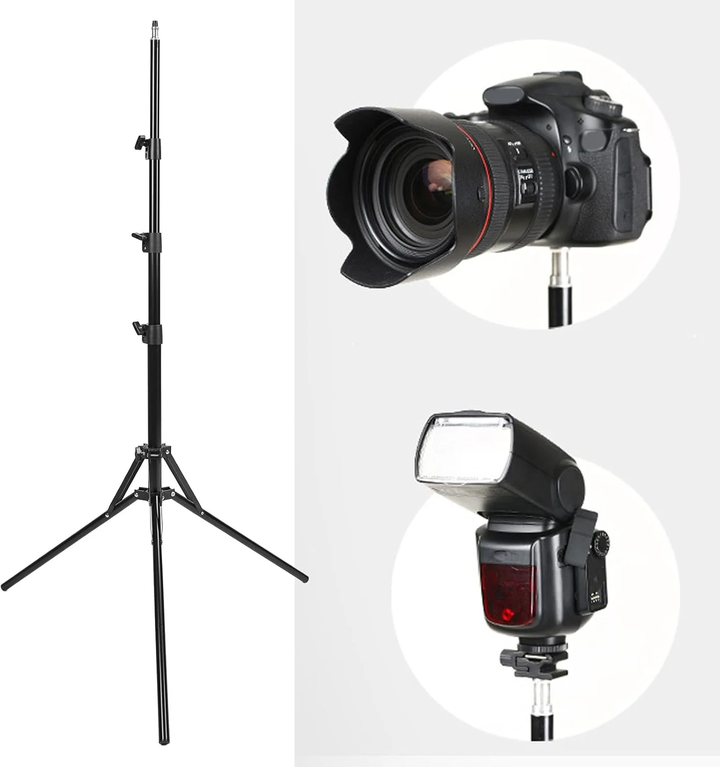 پایه سه پایه عکاسی، پایه نور 2 متری سنگین، ارتفاع قابل تنظیم، پایه سه پایه قابل حمل برای عکس و فیلم برای فلاش LED، سافت باکس، چتر، نور استروب، دوربین پایه سه پایه عکاسی، پایه نور 2 متری سنگین، ارتفاع قابل تنظیم، پایه سه پایه قابل حمل برای عکس و فیلم برای فلاش LED، سافت باکس، چتر، نور استروب، دوربین