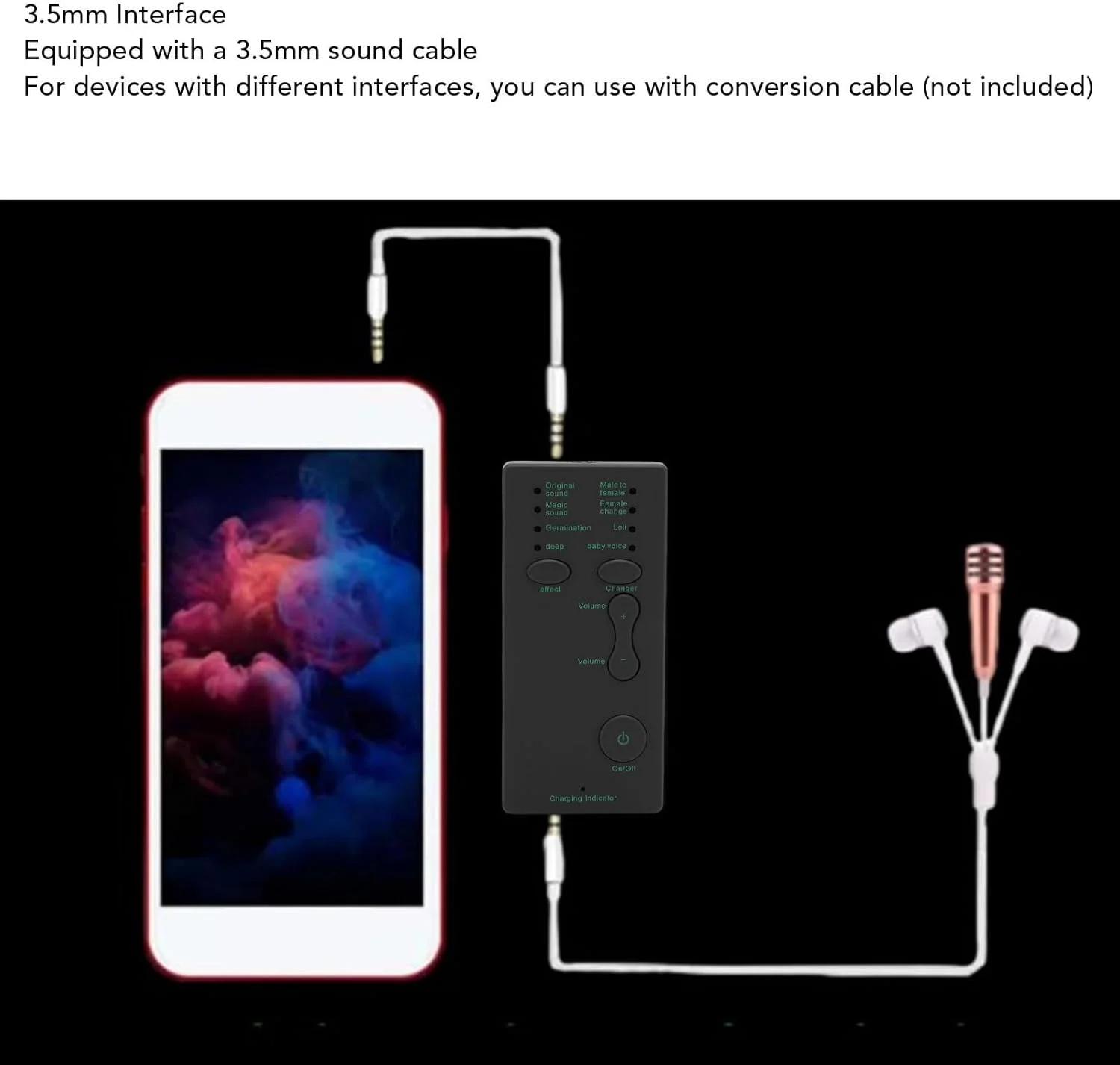 دستگاه تغییر صدا ASHATA، دستگاه کوچک قابل حمل تغییر صدا، افکت صوتی میکروفون برای پخش زنده، کارت صدای تغییر صدا، تغییرات صدا کارت صدای زنده دستگاه تغییر صدا ASHATA، دستگاه کوچک قابل حمل تغییر صدا، افکت صوتی میکروفون برای پخش زنده، کارت صدای تغییر صدا، تغییرات صدا کارت صدای زنده