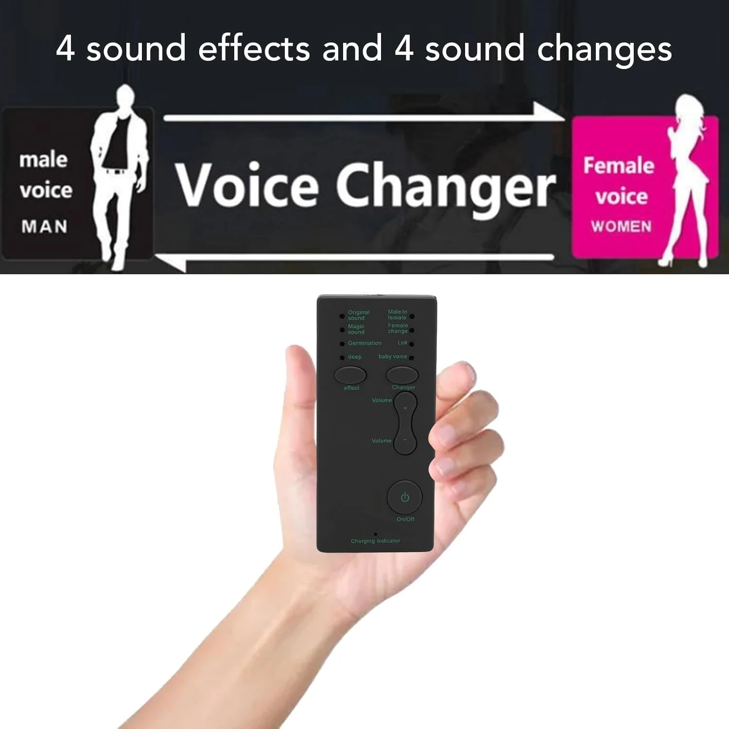 دستگاه تغییر صدا ASHATA، دستگاه کوچک قابل حمل تغییر صدا، افکت صوتی میکروفون برای پخش زنده، کارت صدای تغییر صدا، تغییرات صدا کارت صدای زنده دستگاه تغییر صدا ASHATA، دستگاه کوچک قابل حمل تغییر صدا، افکت صوتی میکروفون برای پخش زنده، کارت صدای تغییر صدا، تغییرات صدا کارت صدای زنده