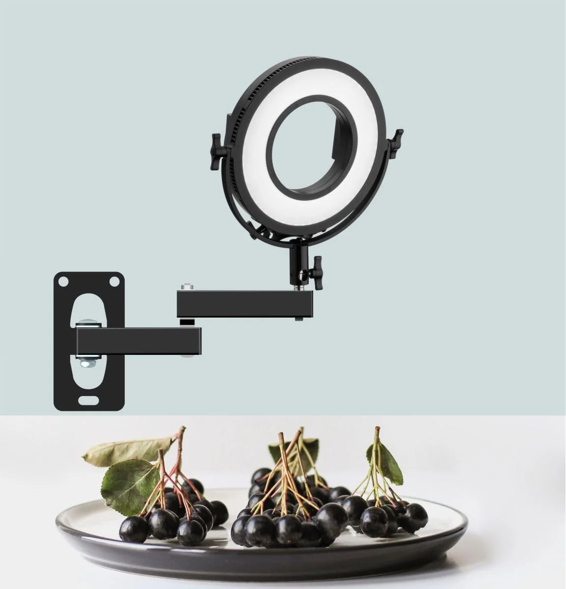 بازوی بوم دیواری عکاسی: بازوی بلند قابل تنظیم و تاشو، پایه دیواری سنگین 12 اینچی، چند زاویه، برای نور استروب عکاسی، مونو لایت، سافت باکس، رینگ لایت، پخش زنده بازوی بوم دیواری عکاسی: بازوی بلند قابل تنظیم و تاشو، پایه دیواری سنگین 12 اینچی، چند زاویه، برای نور استروب عکاسی، مونو لایت، سافت باکس، رینگ لایت، پخش زنده