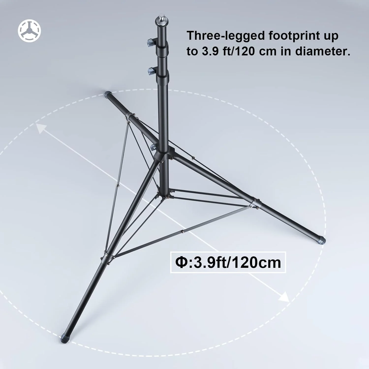 پایه نور سنگین و مقاوم استودیویی لینکو Zenith 9 فوت مدل 8909H به همراه میله های نگهدارنده اضافی