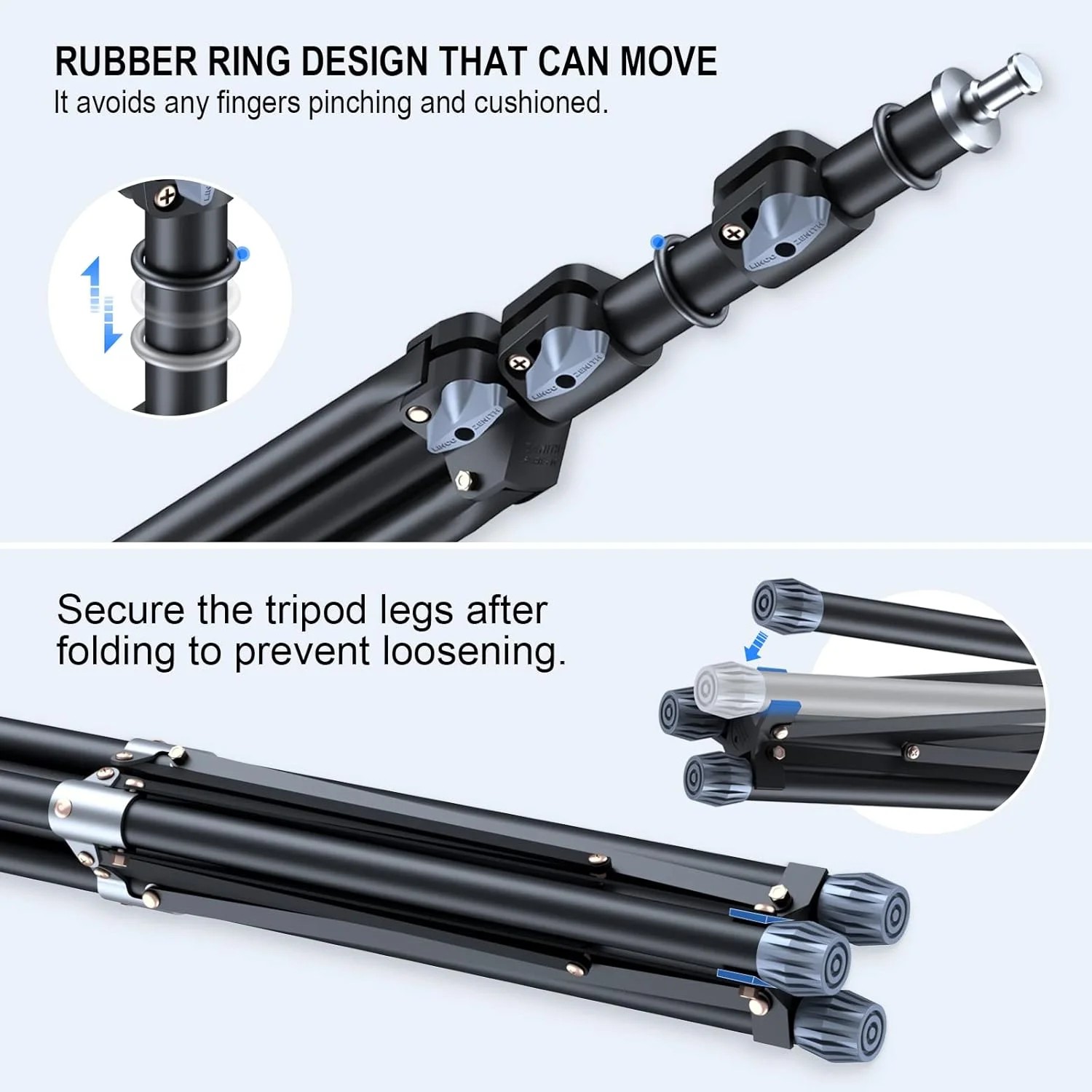 پایه نور سنگین و مقاوم استودیویی لینکو Zenith 9 فوت مدل 8909H به همراه میله های نگهدارنده اضافی