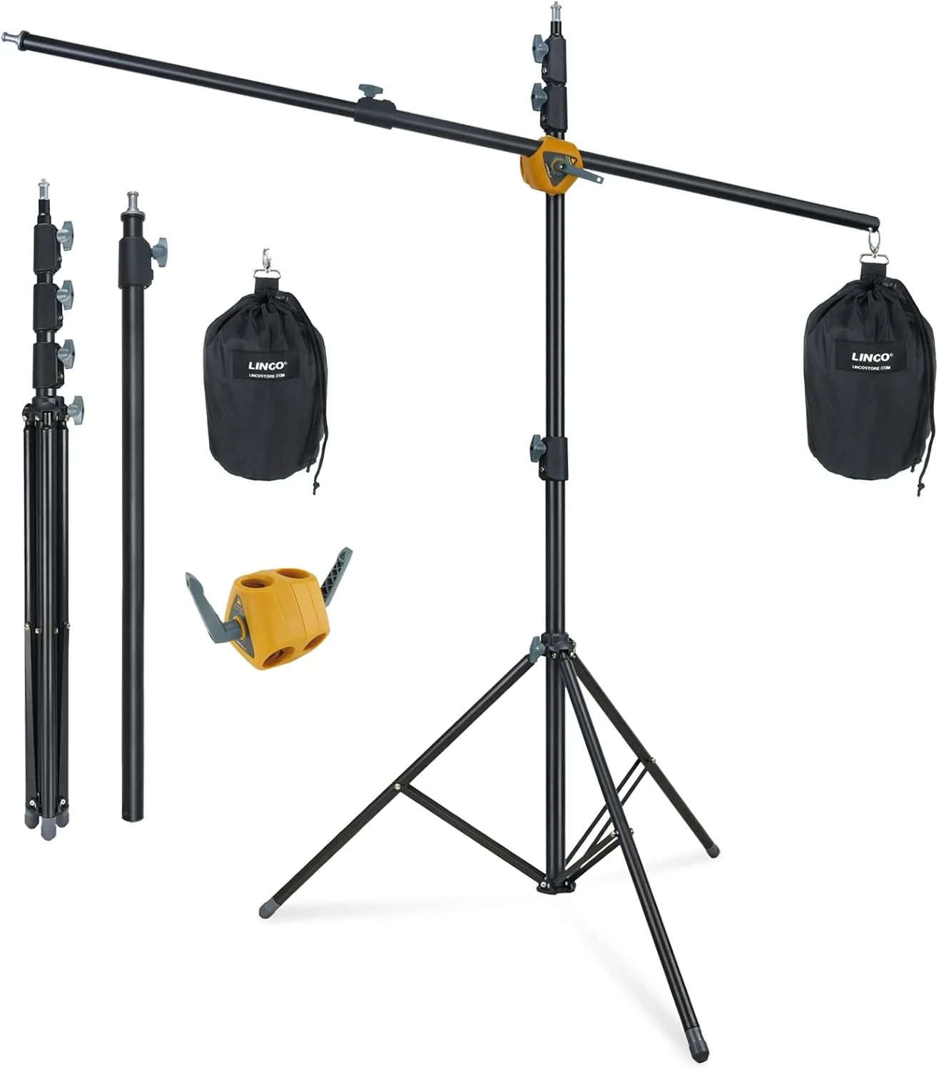 بازوی بوم استودیویی عکاسی لینکو لینکو استور به طول 8 فوت به همراه کیسه شن سنگین برای استفاده در ویدیو و نور فلاش استروب، مدل AM196 بازوی بوم استودیویی عکاسی لینکو لینکو استور به طول 8 فوت به همراه کیسه شن سنگین برای استفاده در ویدیو و نور فلاش استروب، مدل AM196