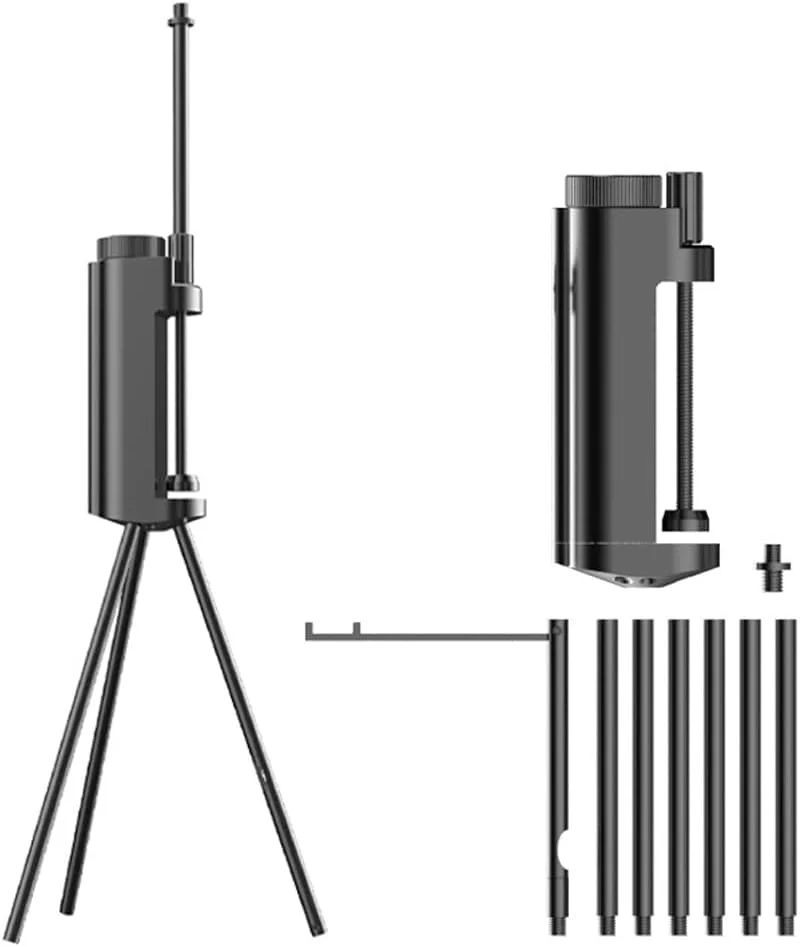 پایه چراغ تاشو آلیاژ آلومینیوم سبک وزن، قابل حمل در فضای باز، چند منظوره با سه پایه، لوازم جانبی کمپینگ، حالت های مونتاژ چندگانه، رابط استاندارد رزوه 1/4 اینچی، کاربردی پایه چراغ تاشو آلیاژ آلومینیوم سبک وزن، قابل حمل در فضای باز، چند منظوره با سه پایه، لوازم جانبی کمپینگ، حالت های مونتاژ چندگانه، رابط استاندارد رزوه 1/4 اینچی، کاربردی
