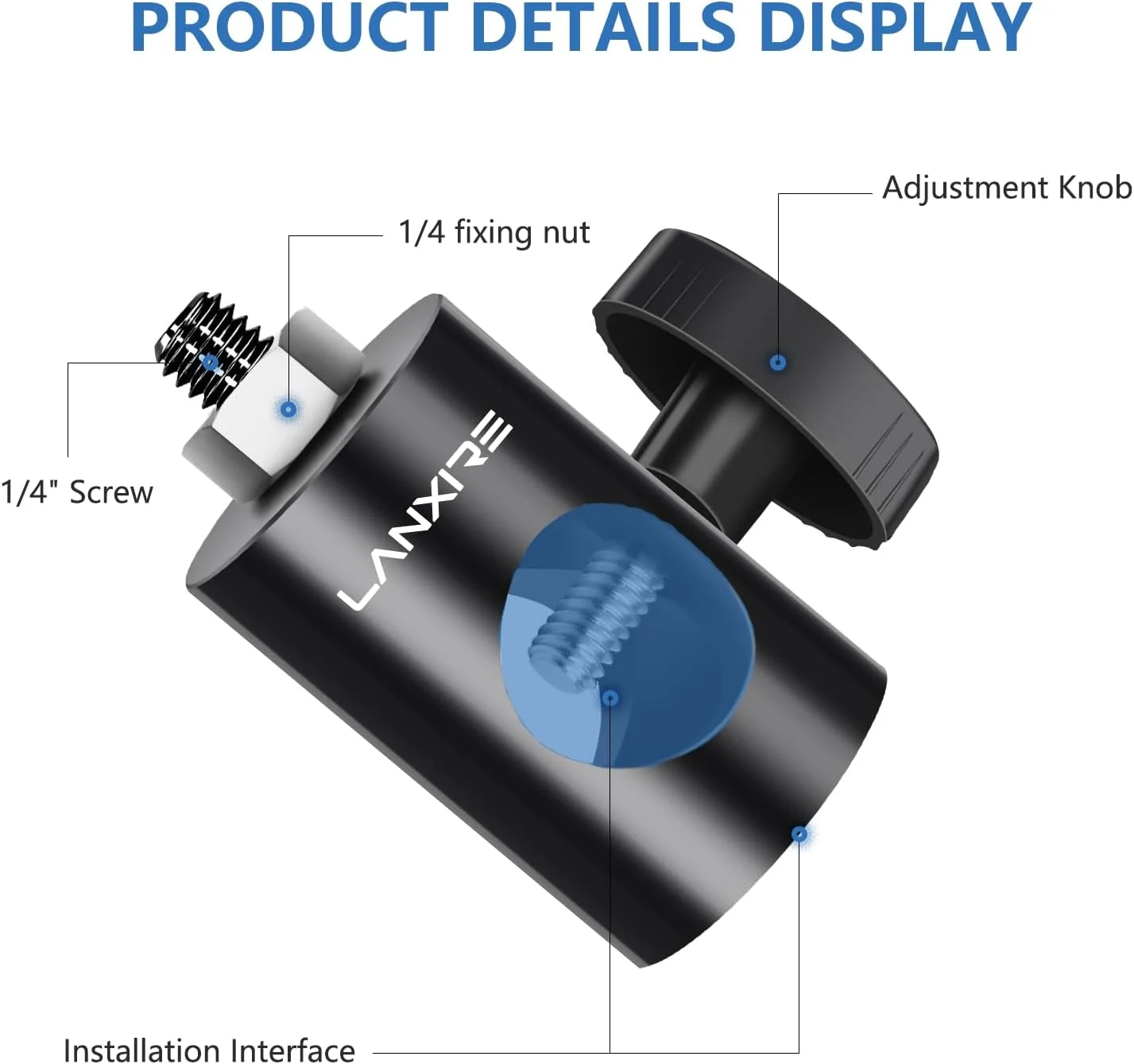 آداپتور اتصال پایه نور با پیچ 1/4 اینچی، آداپتور نوک پایه نور چند منظوره - مبدل آداپتور سریع برای پایه مانیتور استودیو، اتصال دوربین، پایه نور عکاسی استودیو آداپتور اتصال پایه نور با پیچ 1/4 اینچی، آداپتور نوک پایه نور چند منظوره - مبدل آداپتور سریع برای پایه مانیتور استودیو، اتصال دوربین، پایه نور عکاسی استودیو
