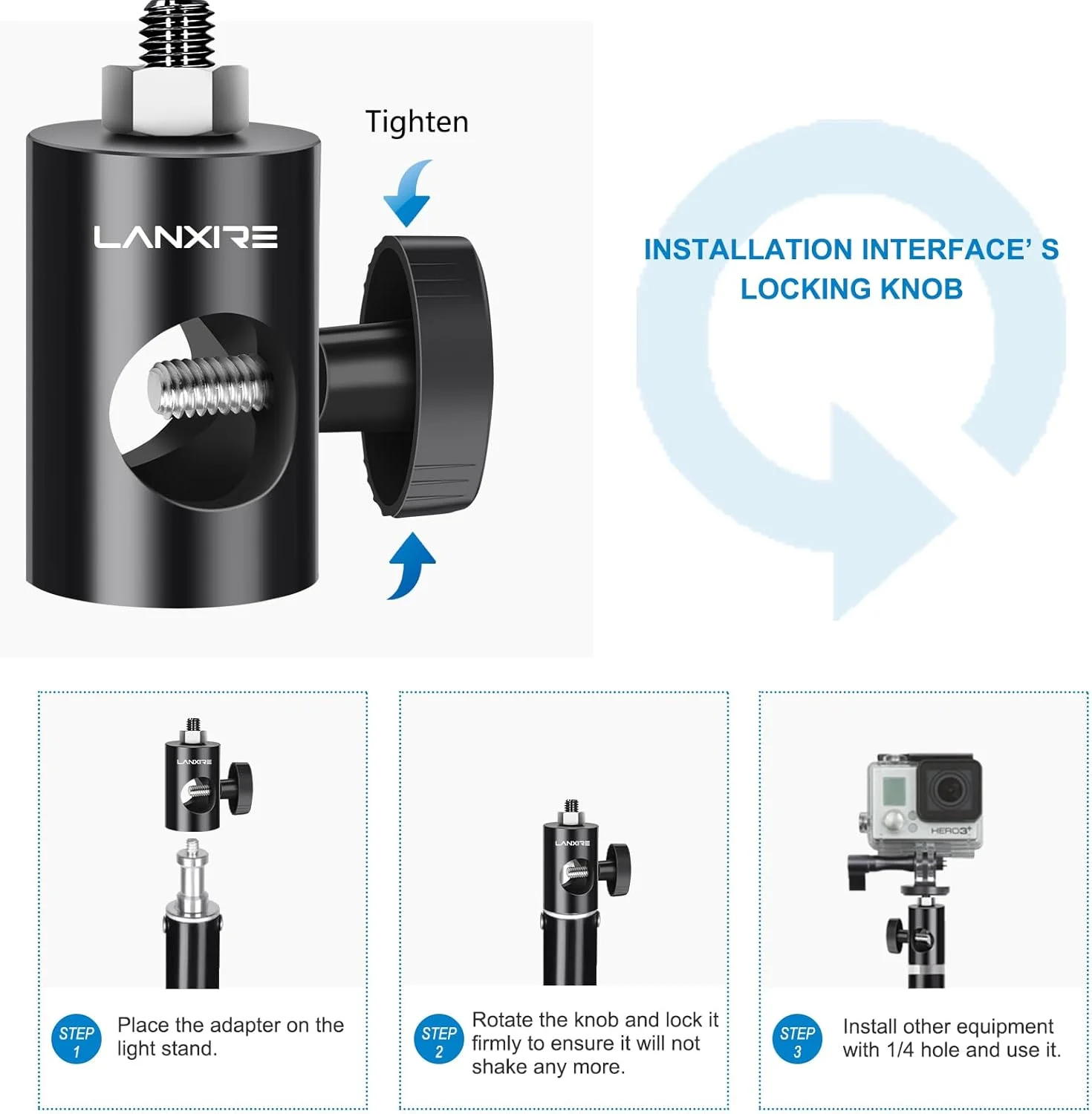 آداپتور اتصال پایه نور با پیچ 1/4 اینچی، آداپتور نوک پایه نور چند منظوره - مبدل آداپتور سریع برای پایه مانیتور استودیو، اتصال دوربین، پایه نور عکاسی استودیو آداپتور اتصال پایه نور با پیچ 1/4 اینچی، آداپتور نوک پایه نور چند منظوره - مبدل آداپتور سریع برای پایه مانیتور استودیو، اتصال دوربین، پایه نور عکاسی استودیو