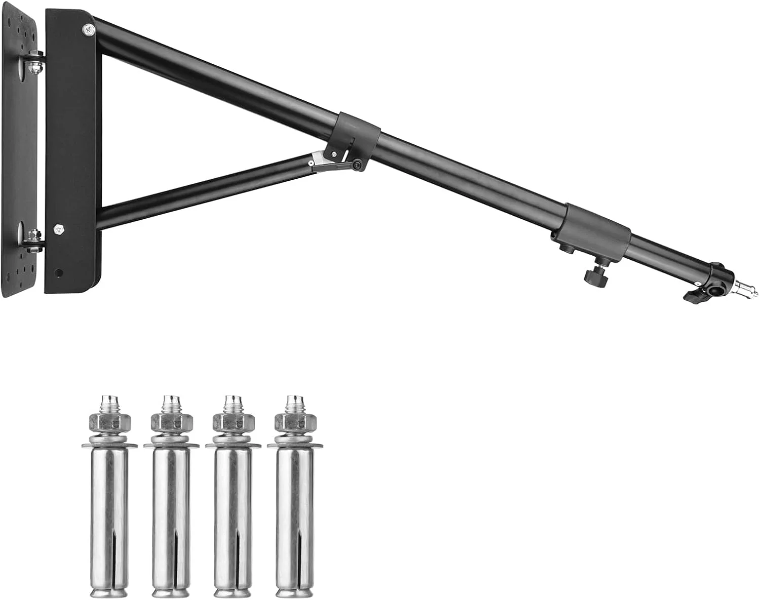 بازوی بوم مثلثی نصب شده روی دیوار Labymos، پایه نور برای نورپردازی استروب عکاسی، مونو لایت، سافت باکس، رفلکتور، رینگ لایت، آلیاژ آلومینیوم، تحمل وزن 5 کیلوگرم، قابلیت چرخش 180 درجه، حداکثر طول 130 سانتی متر بازوی بوم مثلثی نصب شده روی دیوار Labymos، پایه نور برای نورپردازی استروب عکاسی، مونو لایت، سافت باکس، رفلکتور، رینگ لایت، آلیاژ آلومینیوم، تحمل وزن 5 کیلوگرم، قابلیت چرخش 180 درجه، حداکثر طول 130 سانتی متر