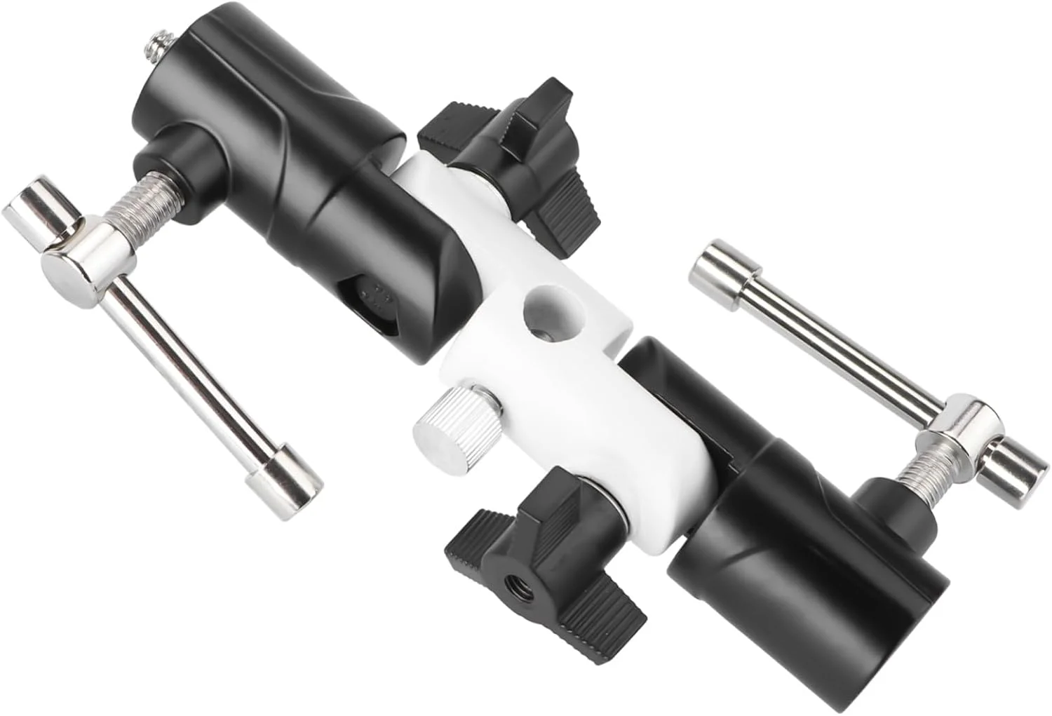 پایه نگهدارنده چراغ قوه سه قسمتی مستقل آلومینیومی U شکل مشکی/سفید بادوام و چند منظوره پایه نگهدارنده چراغ قوه سه قسمتی مستقل آلومینیومی U شکل مشکی/سفید بادوام و چند منظوره