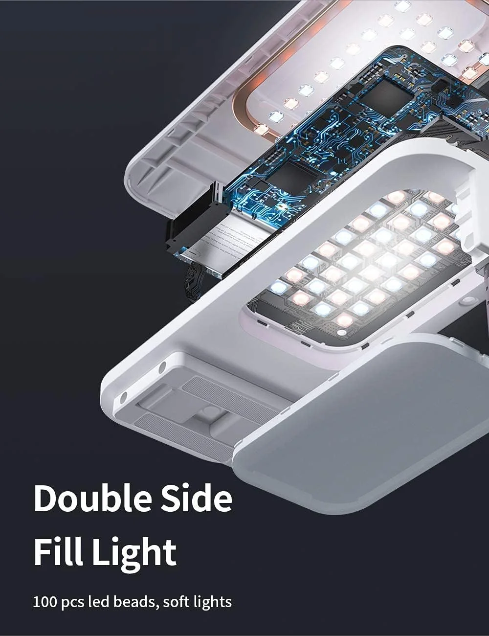 پایه سلفی KASTWAVE با چرخش 360 درجه و نگهدارنده تلفن، نور LED با روشنایی قابل تنظیم ارتفاع و زاویه برای ضبط صدا و تصویر پایه سلفی KASTWAVE با چرخش 360 درجه و نگهدارنده تلفن، نور LED با روشنایی قابل تنظیم ارتفاع و زاویه برای ضبط صدا و تصویر