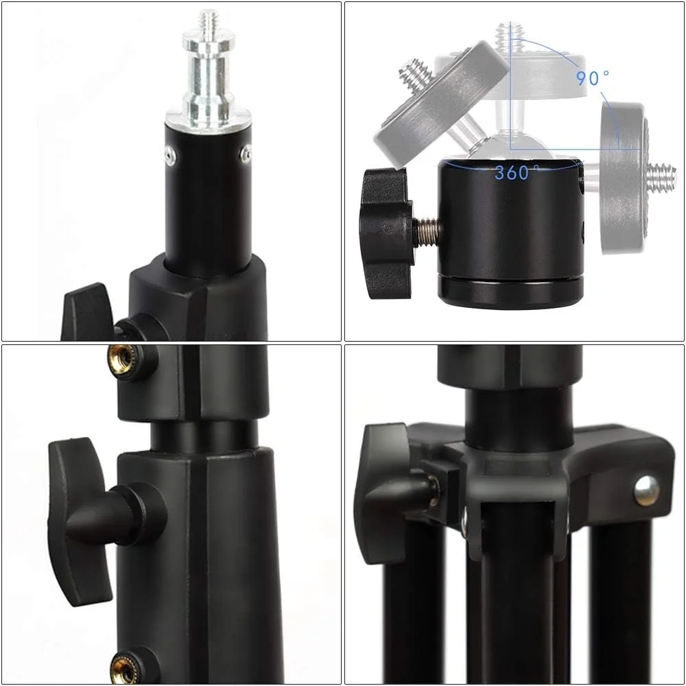 پایه نورپردازی عکاسی سنگین، سه پایه نور قابل تنظیم با فنر برای نورها، بازتابنده ها، سافت باکس ها، استودیوی عکس، تجهیزات عکاسی - 2.8 متر