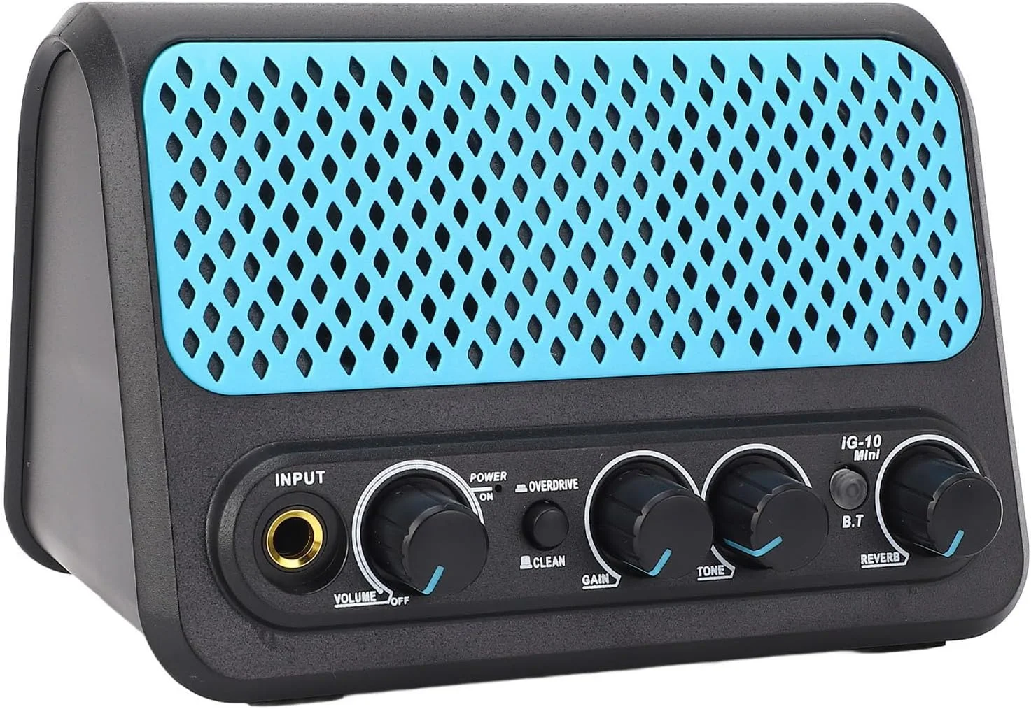آمپلی فایر گیتار کوچک، آمپ گیتار الکتریک قابل شارژ 5 واتی با کانال های کلین و اوردرایو، خروجی هدفون، قابل حمل برای تمرین روزانه، همراه خوب برای نوازندگان