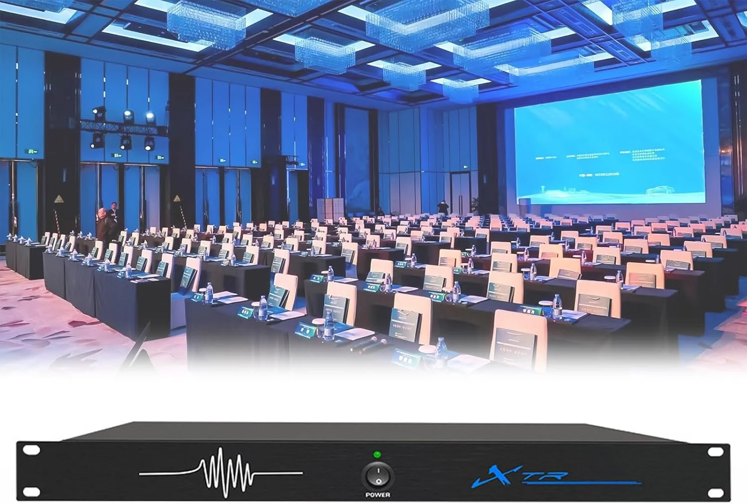 پردازشگر صوتی ضد فیدبک، سرکوب کننده حرفه ای فیدبک، ضد جیغ دیجیتال 5 سطحی، حفظ وفاداری بالا 12 بخشی، برای کنفرانس استیج اجرای KTV