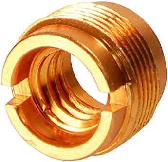 تبدیل فلزی طلایی Foto&Tech از نر 5/8 اینچ به مادگی 3/8 اینچ برای پایه میکروفون تبدیل فلزی طلایی Foto&Tech از نر 5/8 اینچ به مادگی 3/8 اینچ برای پایه میکروفون