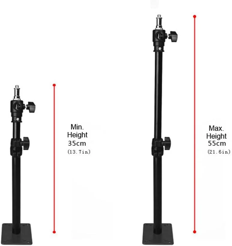 پایه نور سقفی دیواری قابل تنظیم دو قسمتی Fotoconic L-600D با رزوه 3/8 و 1/4 اینچ برای استودیو عکس و فیلم