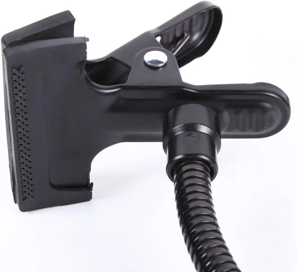 پایه نور استودیویی عکاسی 50 سانتی متری با لوله گردنی انعطاف پذیر و گیره سنگین در یک انتها و رزوه نری 1/4 اینچی در انتهای دیگر