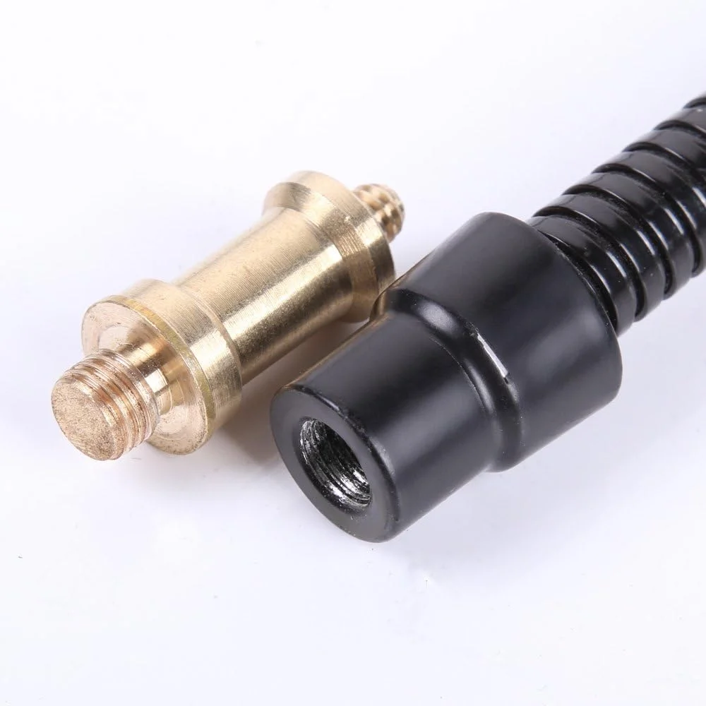 پایه نور استودیویی عکاسی 50 سانتی متری با لوله گردنی انعطاف پذیر و گیره سنگین در یک انتها و رزوه نری 1/4 اینچی در انتهای دیگر